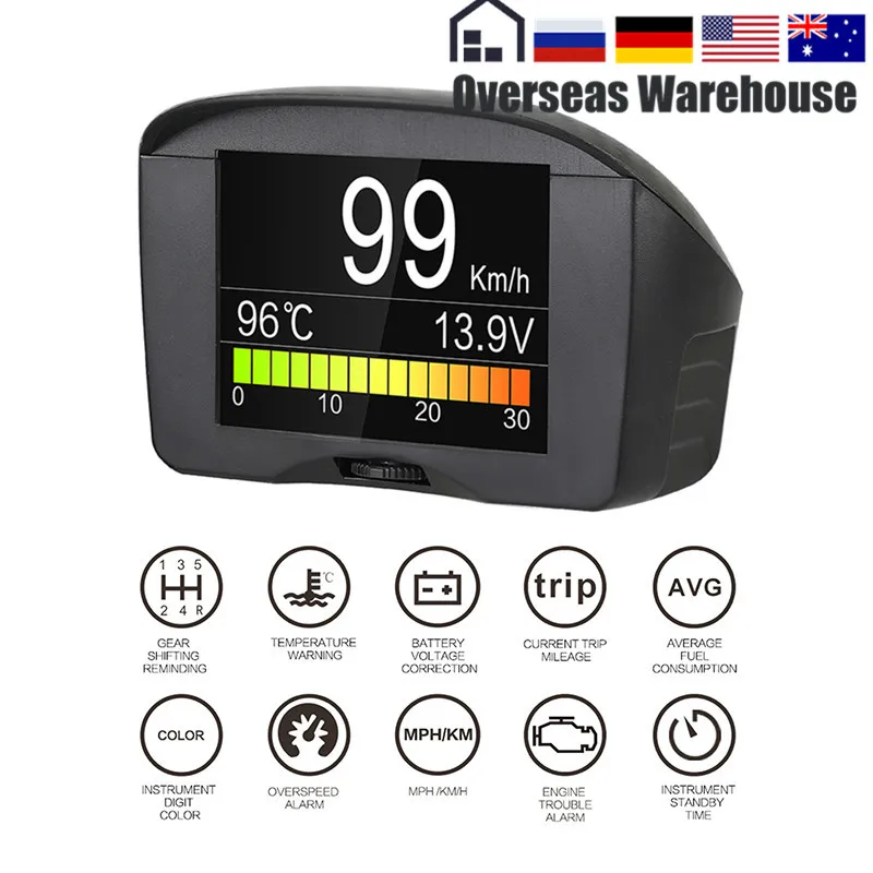 

AUTOOL X50 Plus HUD Head Up Display Car OBD Smart Digital Voltage Speed Meter Temperature Gauge Multi-Function Alarm Fault Code