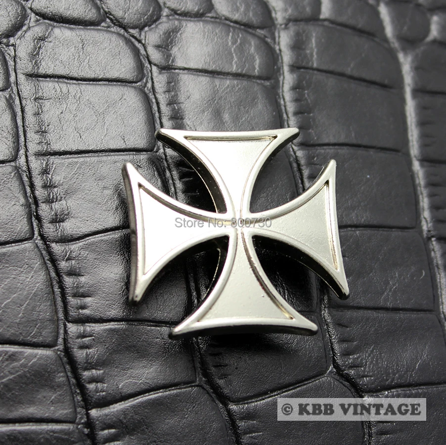 

(KB605) 10pc Metal Silver Concho Maltese Cross Concho Leathercraft