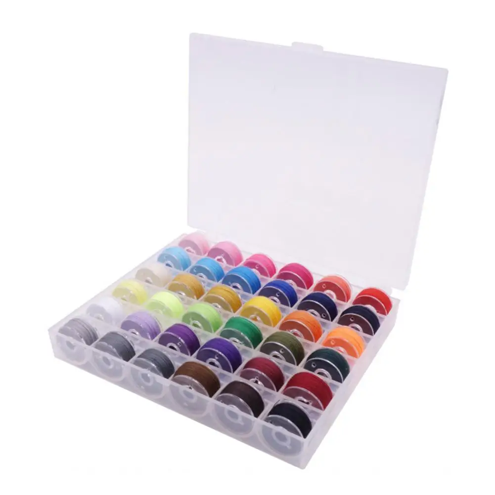 

36Pcs Home Sewing Machine Transparent Hollow Bobbin Thread Spool Storage Case