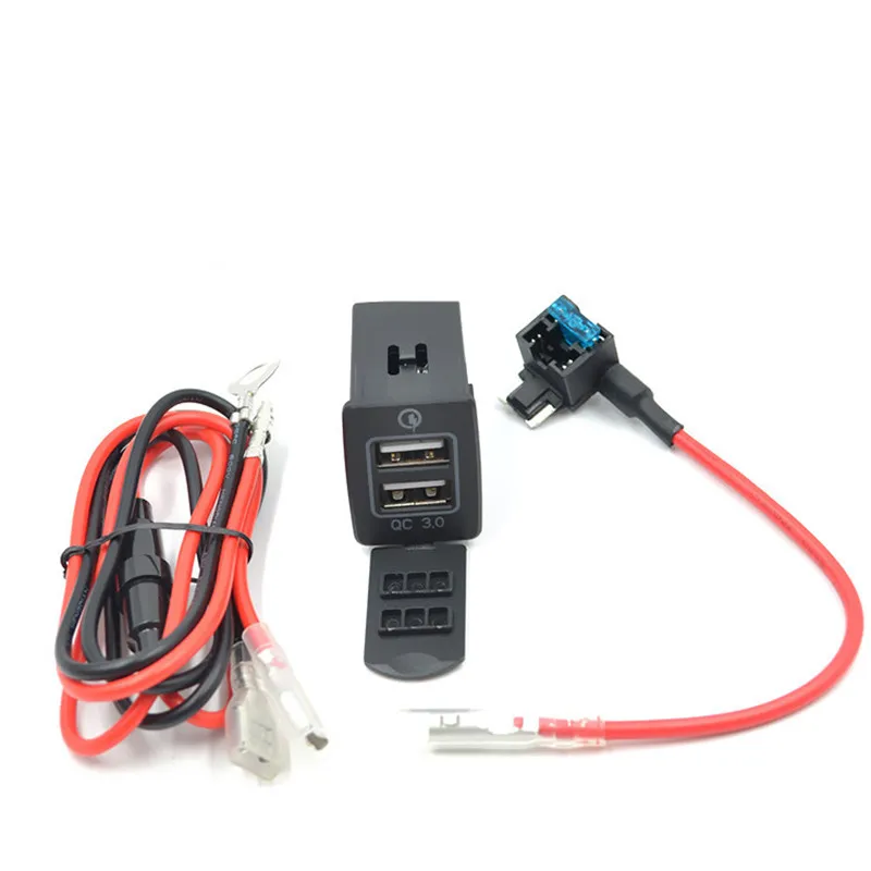 QC3.0 автомобильное USB зарядное устройство адаптер со светодиодный светильник для Nissan Qashqai Tiida X-trail Sunny NV200 Teana Sylphy Paladin March