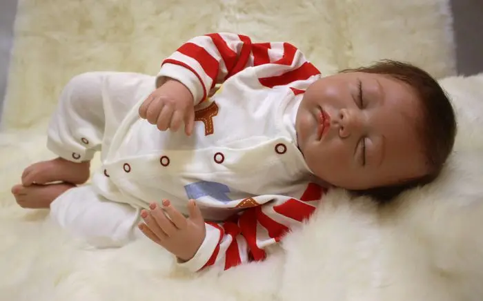 Bebes reborn menino 20 &quotсиликоновая Кукла настоящие спящие новорожденные дети живые для