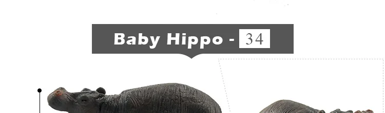 Simulation Baby Elephant Pig Mouse Hippo Chimpanzee Polar bear Rhinoceros cattle leopard Chinchilla cow animal figures model toy