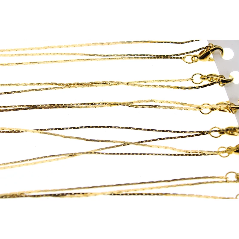 

12pcs Chain Necklace Flat snake Link Chain with Lobster Clasp collares necklaces for necklace chains for jewelry making DIY