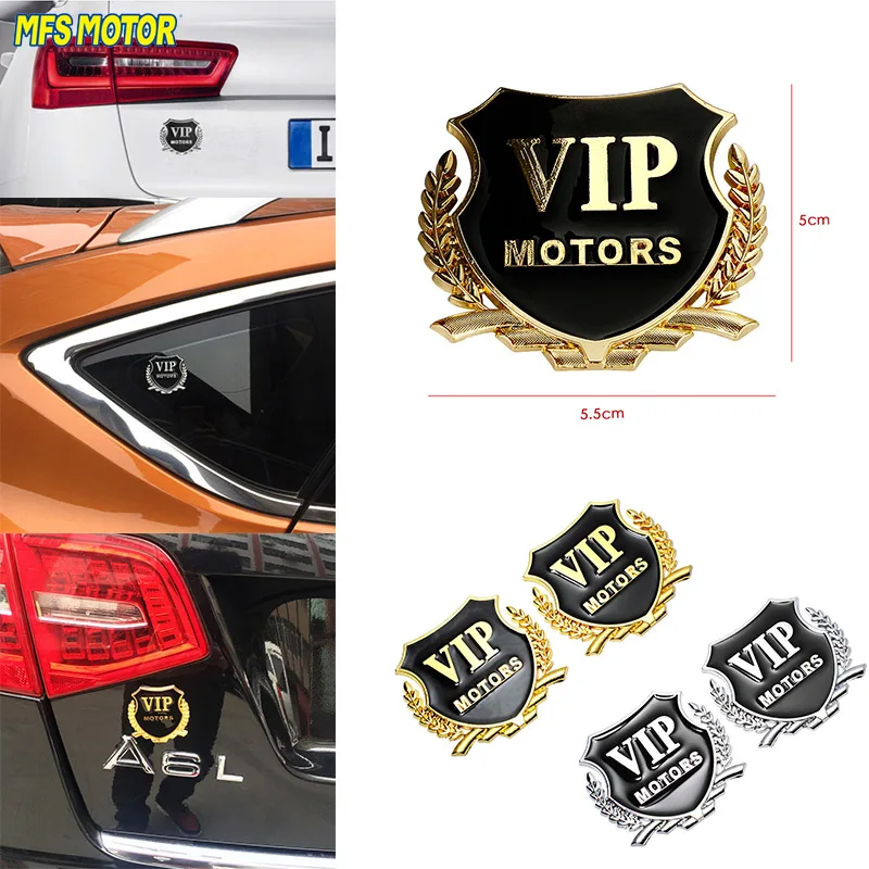 Стайлинга автомобилей 3D металлический знак Стикеры VIP MOTORS эмблемы мото наклейки