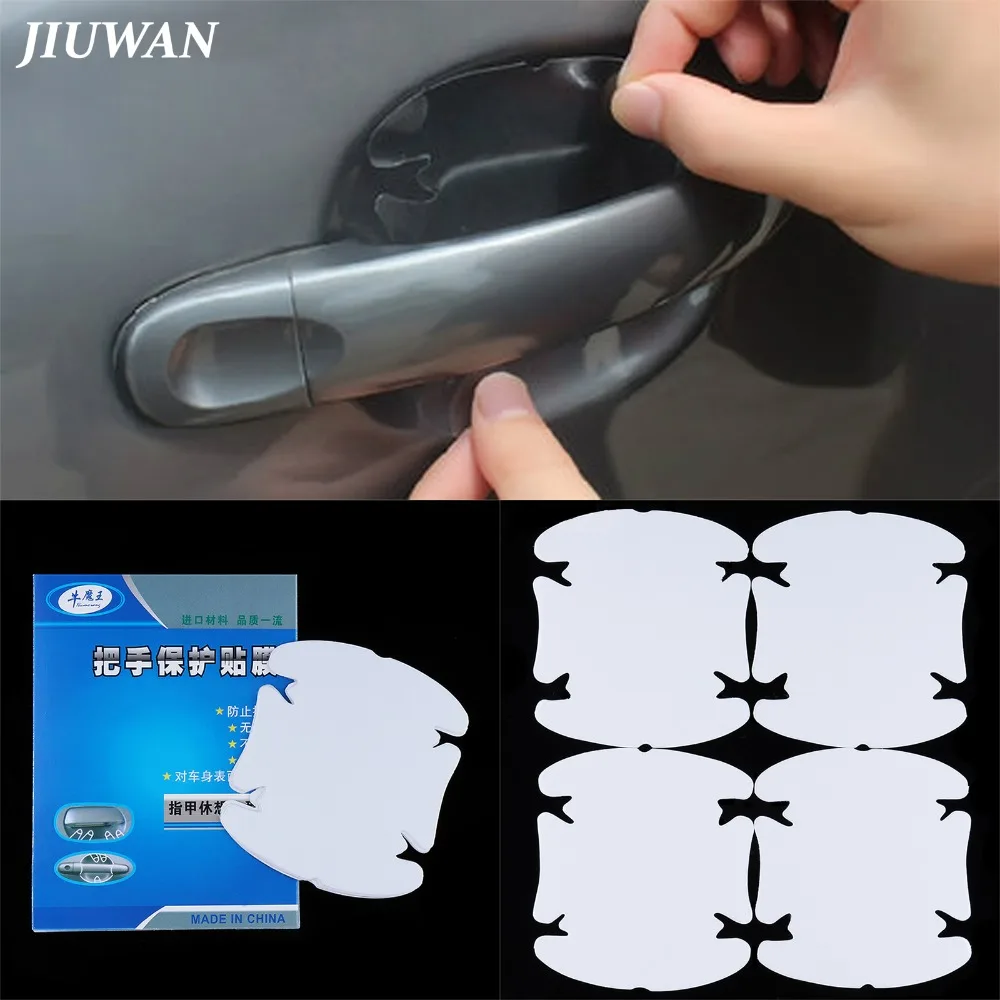 JNNJ Pack Of 4 Carbon Fibre Car Door Handle Paint Protection Film