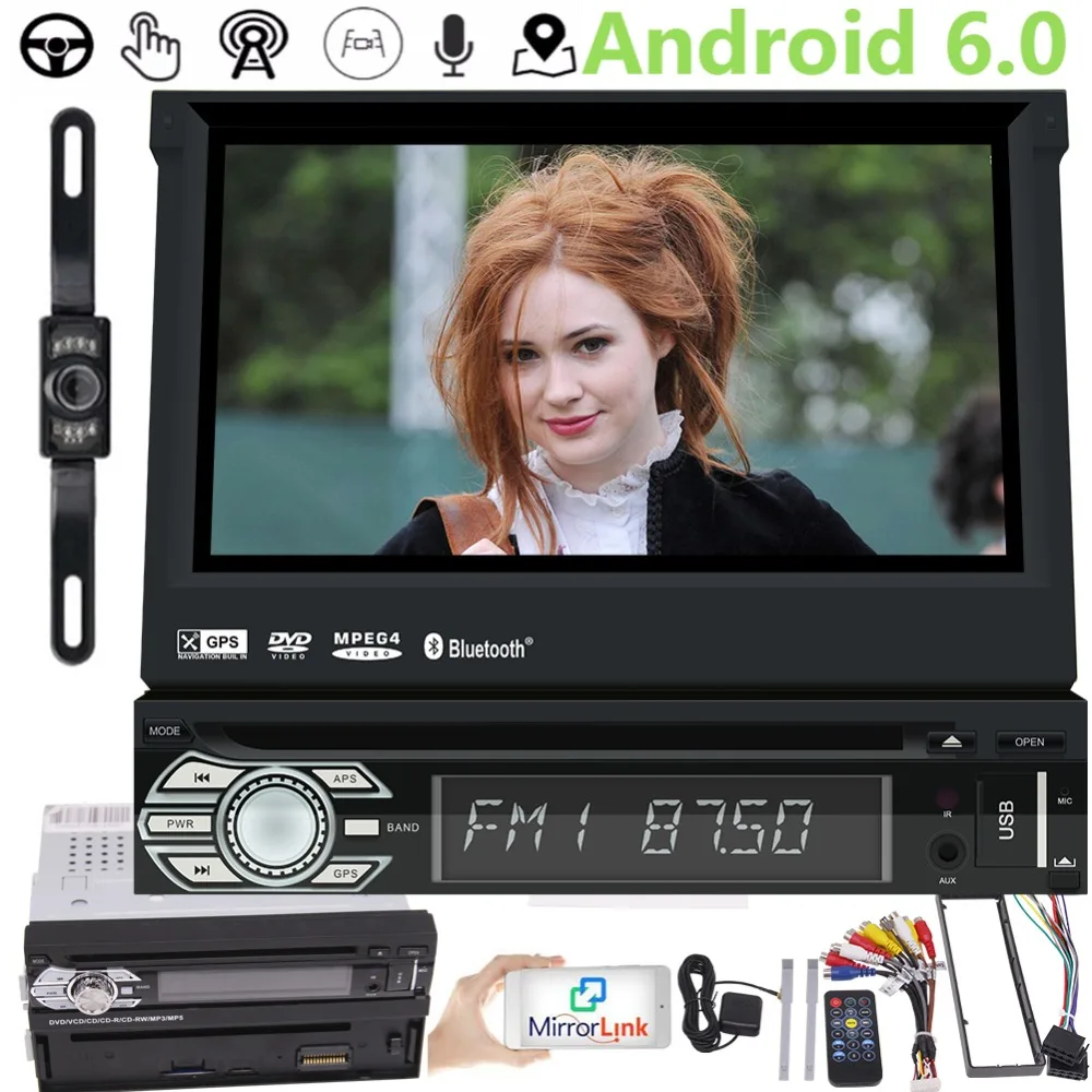 

Wifi Model Android 6.0 Single Din Car DVD Player Stereo GPS Navigation Head Unit Universal 1 din Automotive Multimedia Video Sys