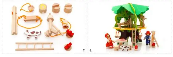 3D пазл деревянная кукла на дерево дом Дети DIY модель строительные наборы Дети Развивающие игрушки для детей Рождественский подарок