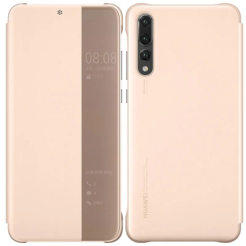 Чехол-книжка для чехол HUAWEI P20 Официальный Интеллект сон Чехол HUAWEI P20 Pro корпуса зеркало Флип кожаный Smart Cover чехол Чехлы