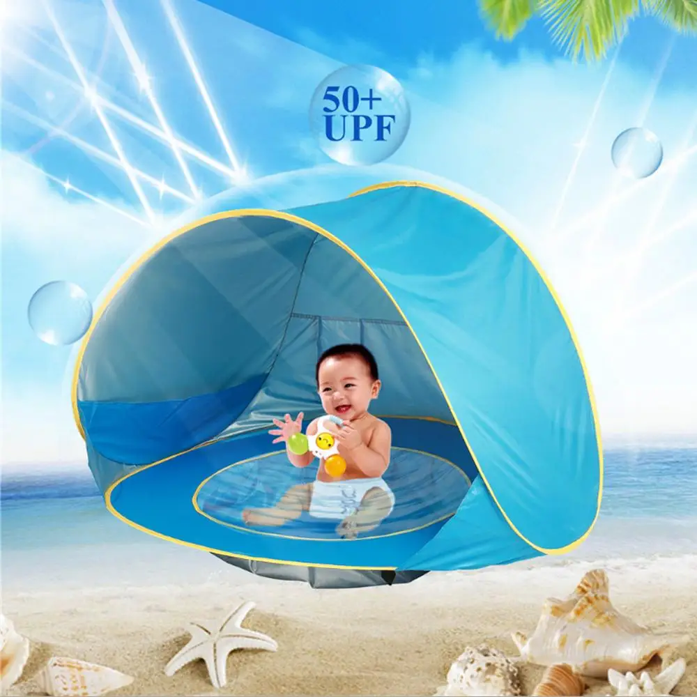 

Kids Beach Tent Pop Up Portable Shade Pool UV Protection Sun Shelter Portable Ball Pool Tents Children Pet 2019 New Hot Sale