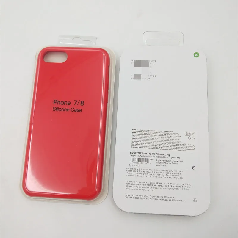 

Original Mibile Protective Cover Case for Apple iPhone 7 7Plus 8 8Plus Silky Soft Touch Baby Skin Liquid Silicone Case w/logo