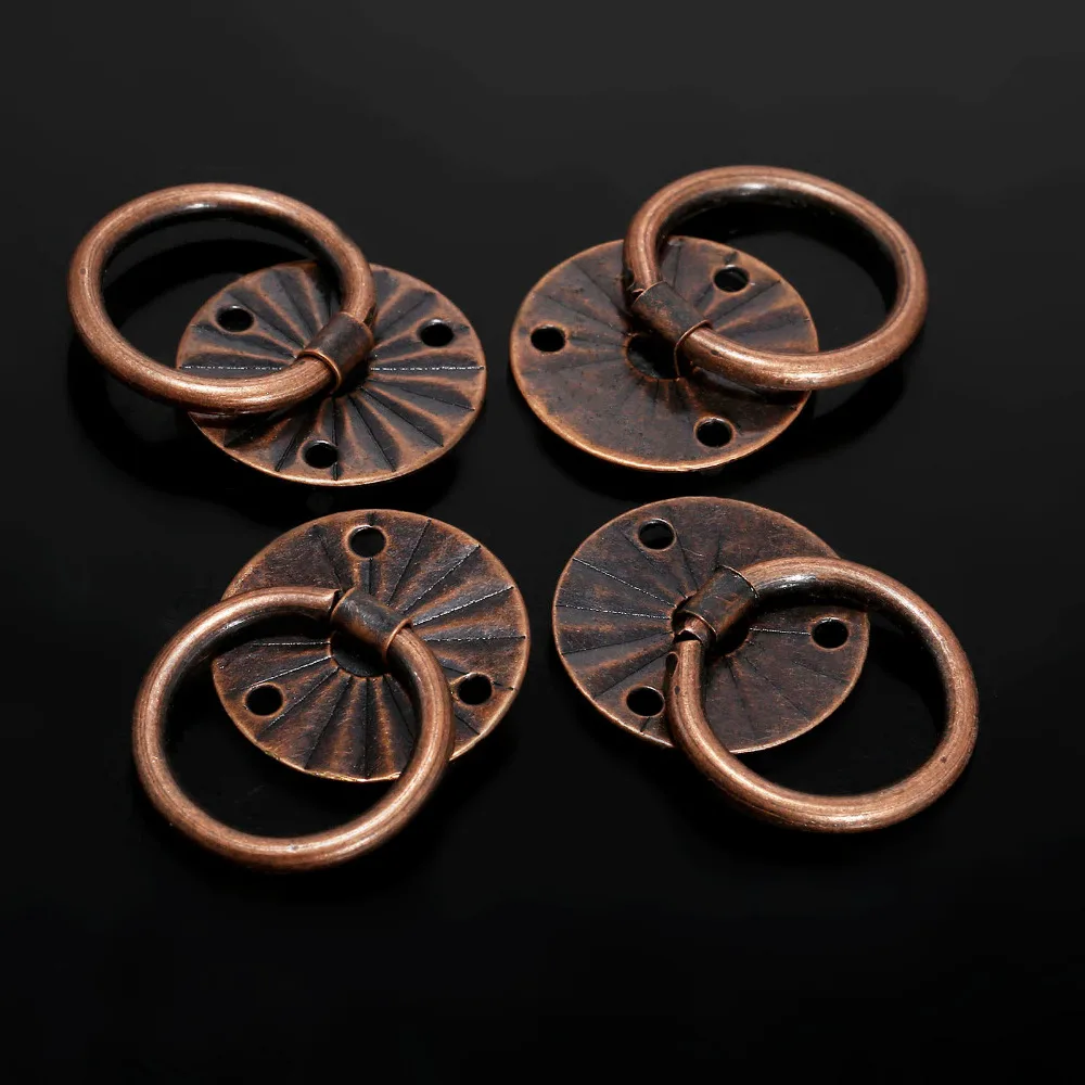 12pcs Antique Brass Knobs And Handle Jewelry Box Furniture