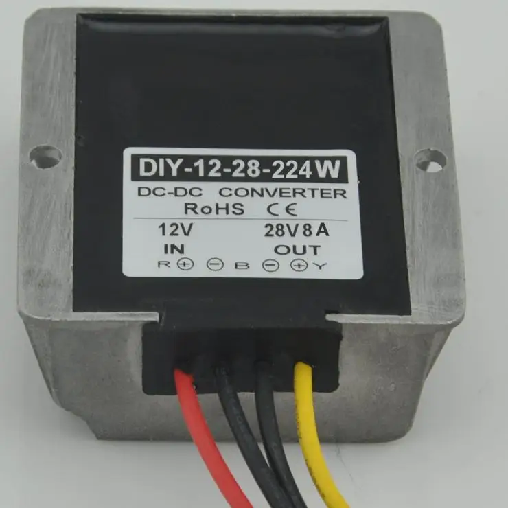 Converter DC 12V (9V-27V) Step Up To 28V 8A 224W DC DC Waterproof Boost Power Module Power Supply Adapter Voltage Regulator Converter DC 12V (9V-27V) Step Up To 28V 8A 224W DC DC Waterproof Boost Power Module Power Supply Adapter Voltage Regulator