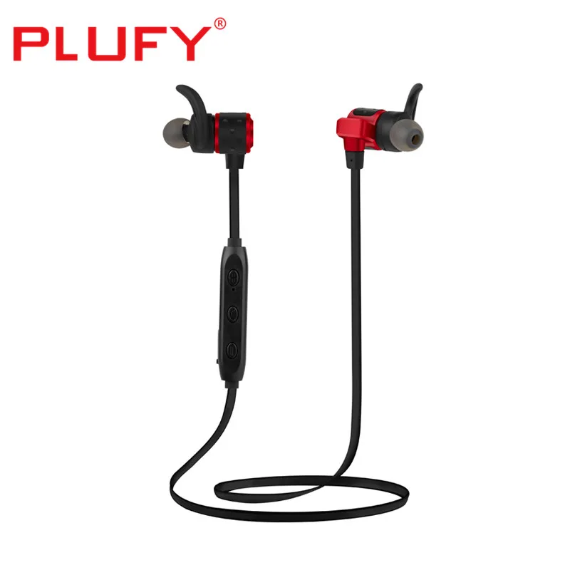 

PLUFY NEW Bluetooth Headphones Sport Wireless Earphone Waterproof IPX5 Running Neckband Shark Fin Design Headset with Microphone