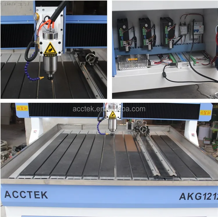 Лазерная резка 2019 Новый тип 3 оси 4 оси ЧПУ 1212 1.5kw шпинделя резьба и фрезерный станок cnc