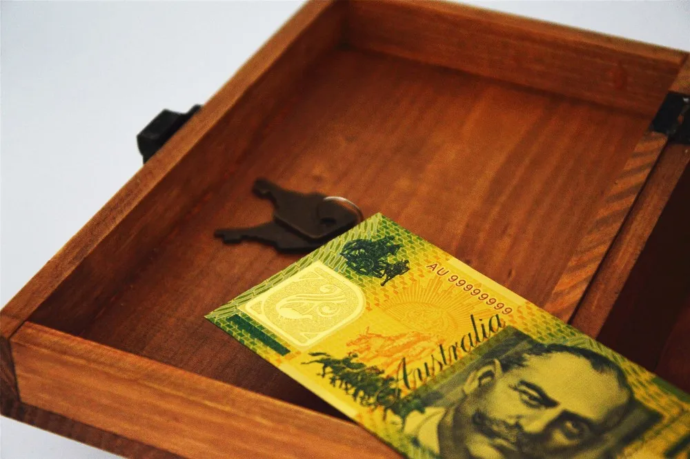 Австралия золото банкноты покрытием красочные AUD100 доллар для продажи Золотая фольга коллекция банкнот