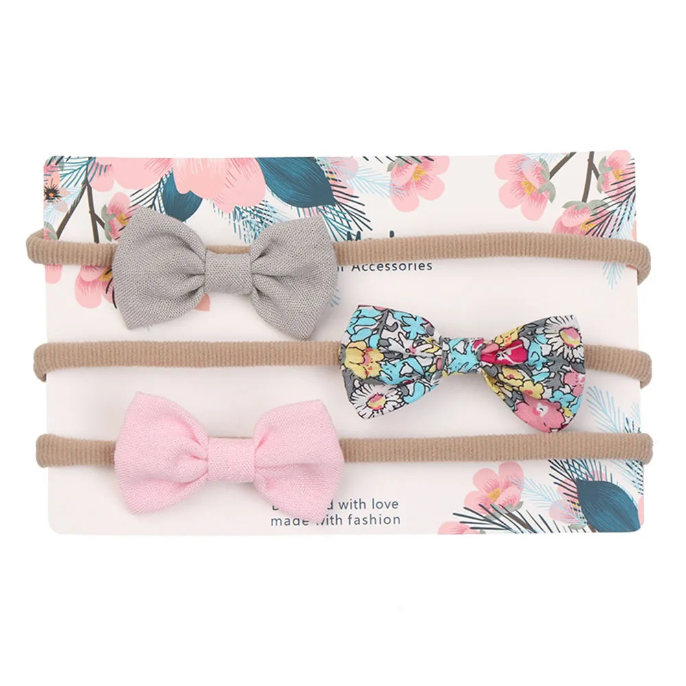 3pcs/set Shiny Fashion Forehead Headband Newborn Baby Elastic Princess Hairbands Child Kids Colorful Cute Headwear Gifts