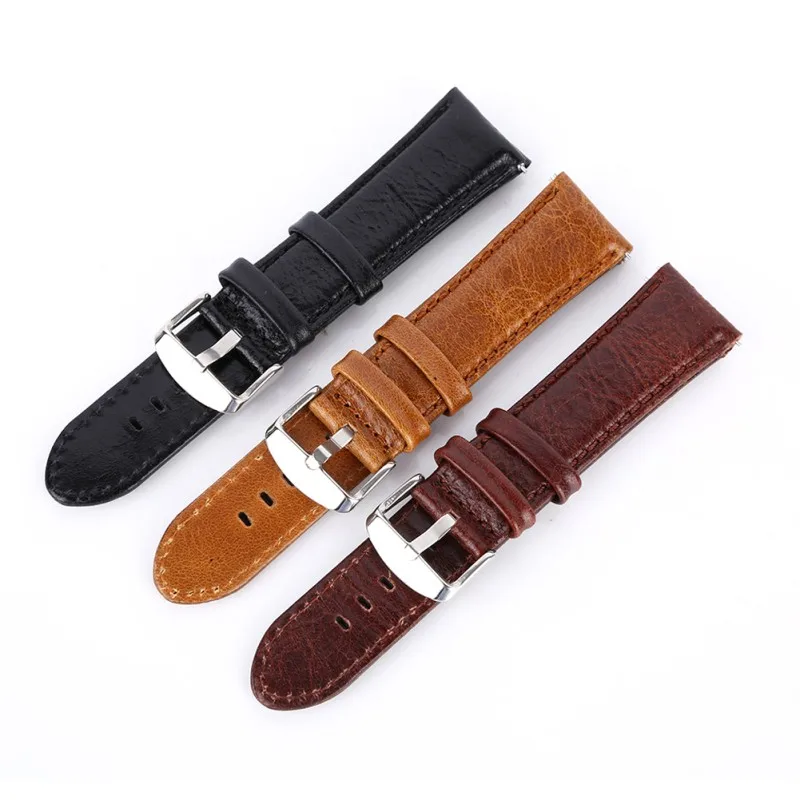 

/ Watch Band Strap Leather Quick Release 9-hole Pin Buckled Adjustable Wristband Wristwatch Replacement Accessories