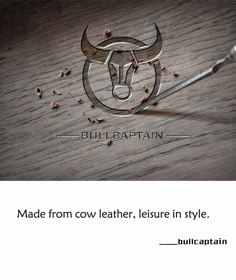 Bullcaptain 105 retro genuíno couro dos homens