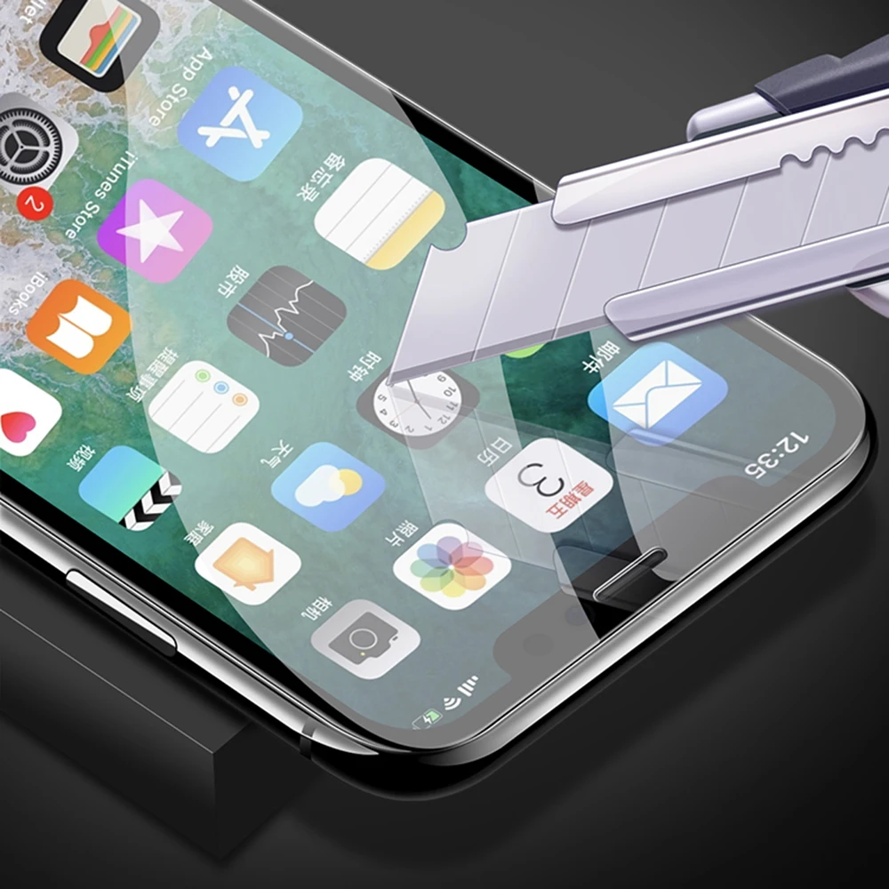 35D протектор экрана для iPhone X телефон закаленное стекло на 7 8 Plus XR XS Max 6s защитное
