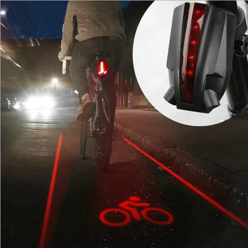 Велосипедный велосипед велосипедный Интеллектуальный лазер задний свет 5 светодиодный задний фонарь беспроводной тормозной фонарь AL2207