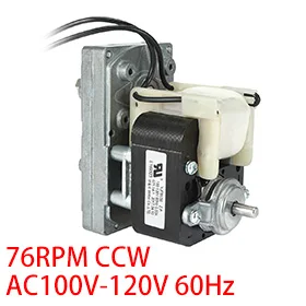 

Uxcell 1Pcs Pellet Stove Auger Motor 92RPM Counterclockwise Gear Motor AC 110V to 120V 60Hz 0.53A Shaft Pole Universal Motor