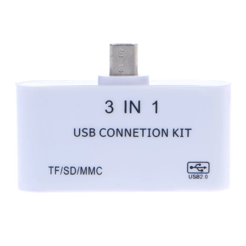 3 в 1 OTG Micro USB 2,0 SD/TF/карт-ридер usb-адаптер для зарядки samsung Sep-27A