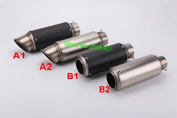 

Carbon Fiber Universal ID 60mm Length 310mm Motorcycle Exhaust Pipe Motorbike Muffler for GP Motorcycle Exhaust