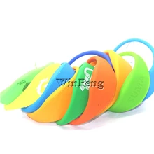 100 шт программируемый перезаписываемый чип F08 ISO14443A 13,56 МГц RFID Силиконовый браслет экологически чистый водонепроницаемый браслет рчид-тег