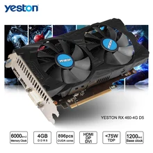 Yeston Radeon RX 460 GPU 4GB GDDR5 128 bit Gaming Desktop computer PC Video Graphics Cards support DVI/HDMI