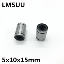 10 pcs LM5UU rolamento de esferas diâmetro interno 5x10x15mm rolamentos de movimento Linear guia linear optical axis rolamentos de alta qualidade