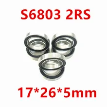 Rolamentos Hub As Rubber Verzegelde 440C GCR15 6803 Rs Axk Hybride Keramische Kogellagers S6803 6803 2rs 17*26*5Mm Si3n4 Fiets Deel