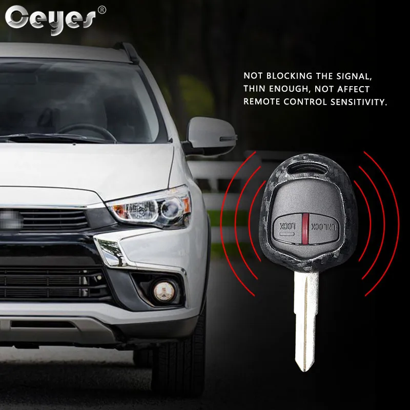 Car carbon fiber key cover for MITSUBISHI  (4)