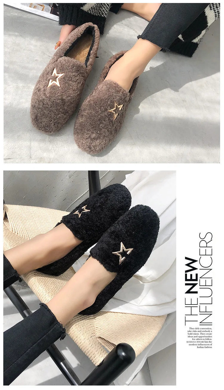 2018 Winter New Warm Flock Ankle Boots Flat Short Plush Snow Boots Women High Quality Slip-On Shoes Size 35-39 M8D256 (10)