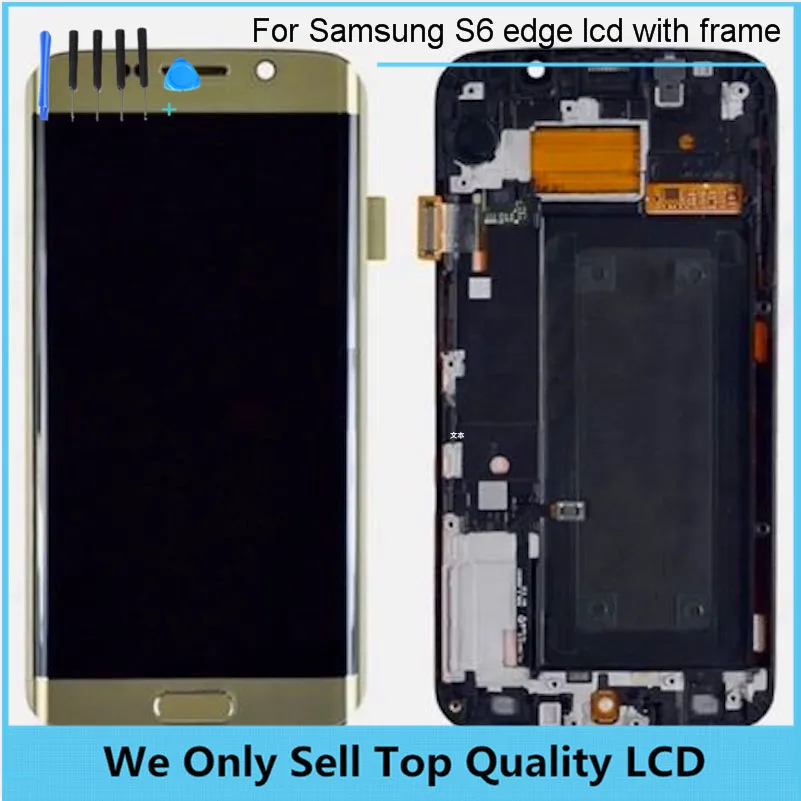For SAMSUNG GALAXY S6 EDGE G925F G925A G925T G925V LCD Display Touch Screen Digitizer Assembly with Frame for S6 Edge