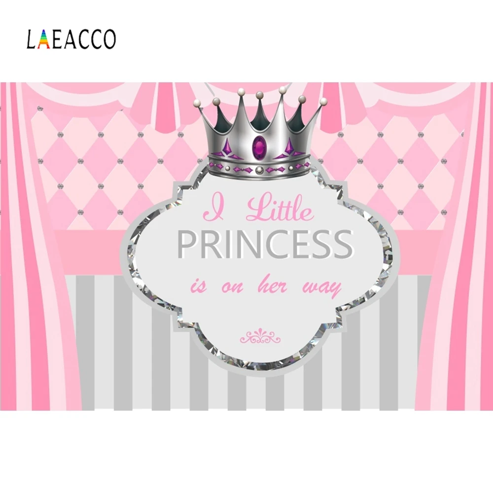 

Laeacco Princess Crown Backdrop Pattern Baby Girl Birthday Photography Background Customized Backdrops For Photo Studio