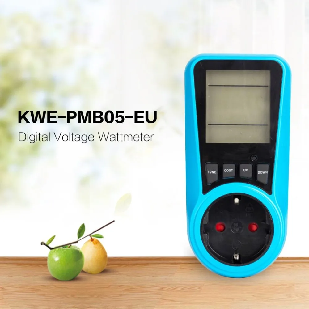 KWE-PMB05 розетка цифровой измеритель напряжения ваттметр Потребляемая мощность ватт счетчик энергии AC анализатор электроэнергии монитор