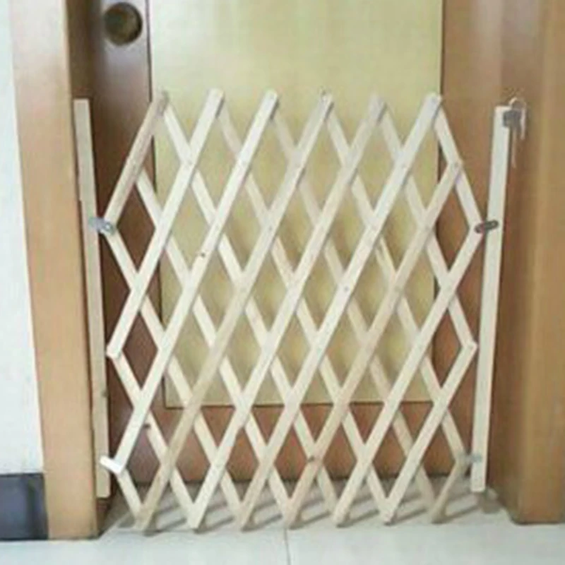 

Baby Protection Pet Isolation Fence Dog Puppy Cat Isolation Gate Simple Stretchable Wooden Fence Barrier Wooden Safety Gate