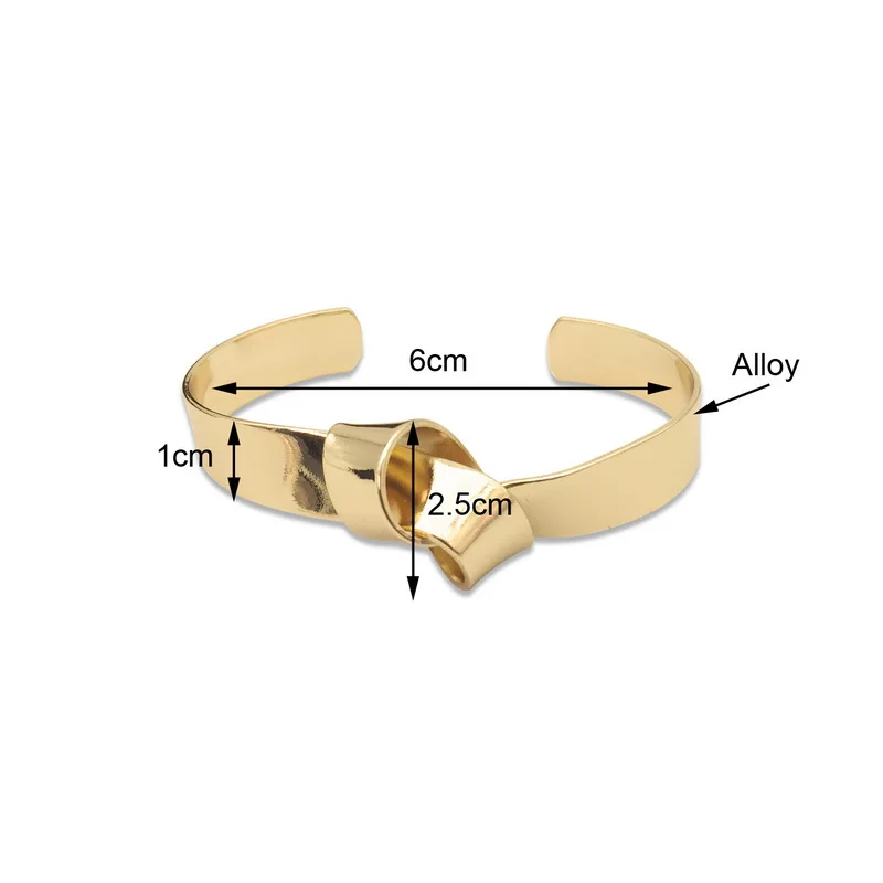 F. J4Z дизайн самый модный Золотой/Серебряный цвет Стильный узел браслет женские браслеты простой дизайн вечерние Браслет-манжета