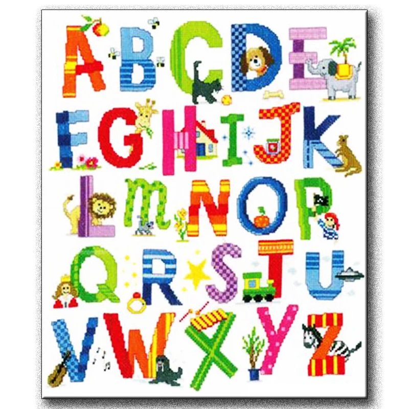 

Full DIY 5D Diamond Painting -Alphabet- Cross Stitch 3d Embroidery Patterns 100% Diamond Mosaic Home Decoration