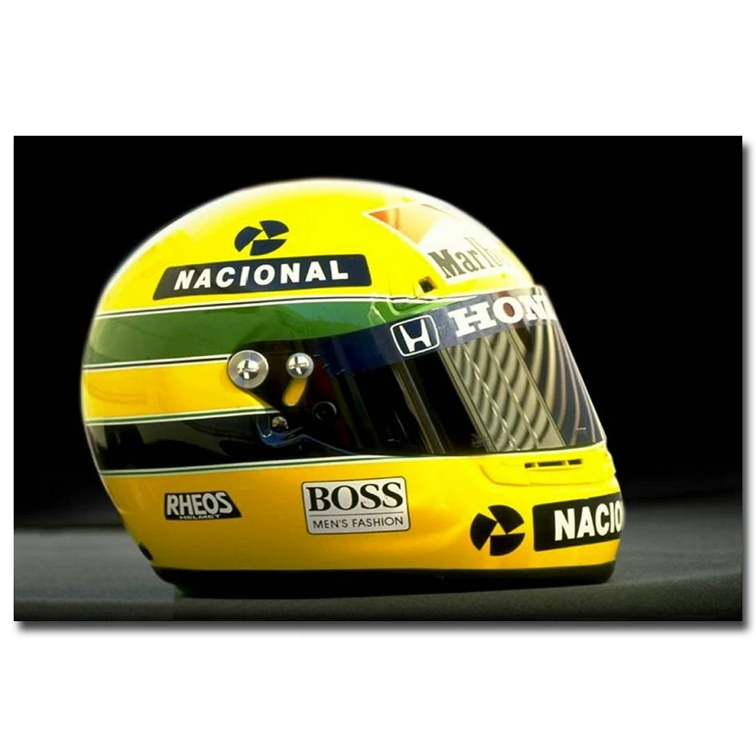 Спортивный постер Ayrton Senna da Silva F1 с шелковым принтом 13x20 24x36 дюймов для декора