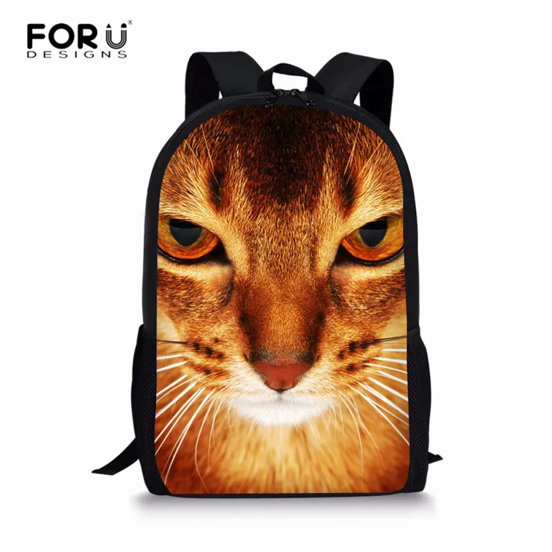 Z3487C FORUDESIGNS/комплект школьной сумки в готическом стиле с изображением Луны, черного кота, основной школьный рюкзак для детей, 3 шт. рюкзак для девочек-подростков, повседневные сумки для книг, ранец - Цвет: Z3487C