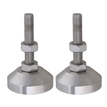 

Stainless Steel 50mm Dia M10x50mm Thread Fixed Adjustable Feet for Machine Furniture Feet Pad Max Load 1.5Ton Pack of 4