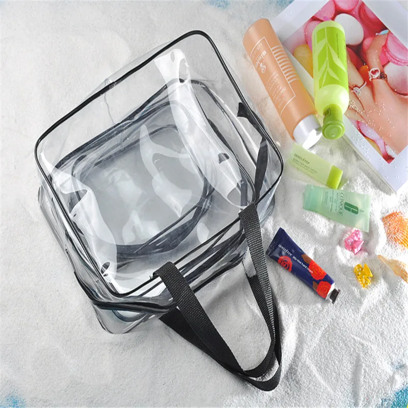 Travel Pvc Cosmetic Bags Women Transparent Clear Zipper Makeup Bags