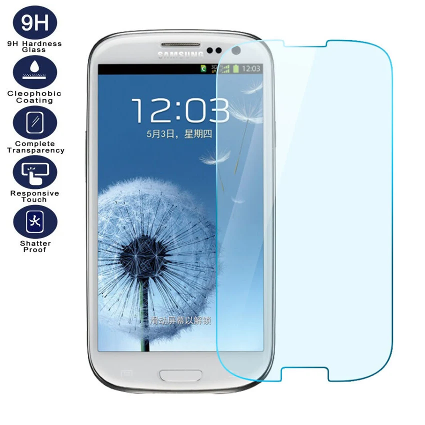 2pcs/lot Premium Tempered Glass Screen Protector Toughened protective film for Samsung galaxy S3 i9300 Neo i9301 Duos i9300i | Мобильные