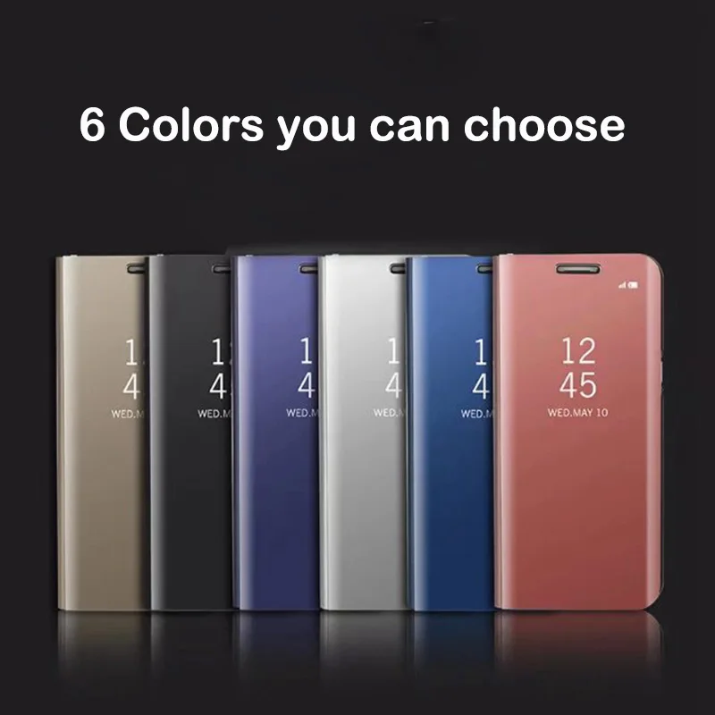 

Flip Mirror Case For LG V30 Case Fashion Smart Clear View Flip Stand Leather Cover For LG V30 Phone Case V 30 Funda