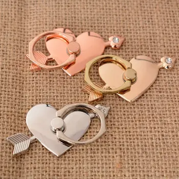 

SEKINEW 1 PC Metal SmartPhone Cell Phone An Arrow through a heart Holder Round 360 Degree Ring Stand Finger Bracket