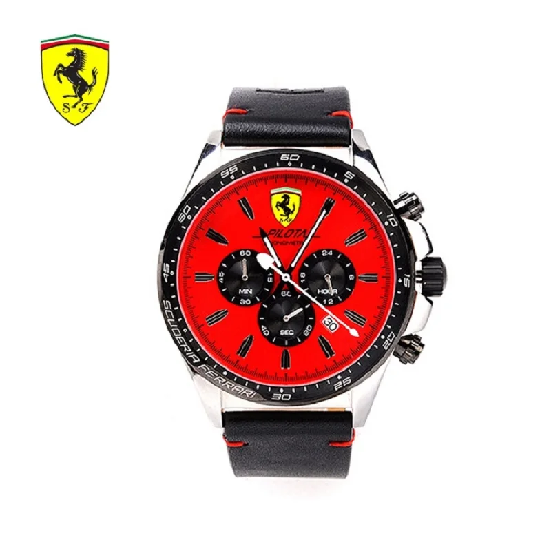 

SCUDERIA FERRARI Brands 2018 New Fashion Watch Red Dial Men's Sports Fashion Waterproof Male Quartz Watch Trendy Casual 0833667