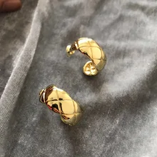 WTLTC открытые широкие текстурированные серьги-кольца для женщин, массивные серьги в форме C, круглые серьги, геометрические украшения