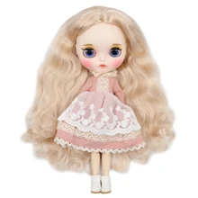 Фабрика blyth кукла 1/6 bjd белая кожа тела, новое матовое лицо резные губы с бровью индивидуальные лица, BL3139 светлые волосы