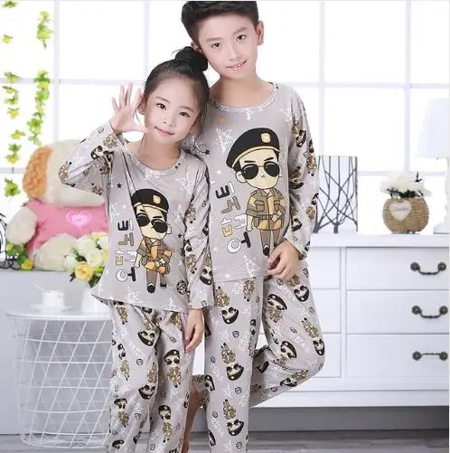 

AutumnNew kids long sleeved home clothes sets Pyjamas cartoon baby sleepwear costume Loungewear Tracksuit girls boys pajamas